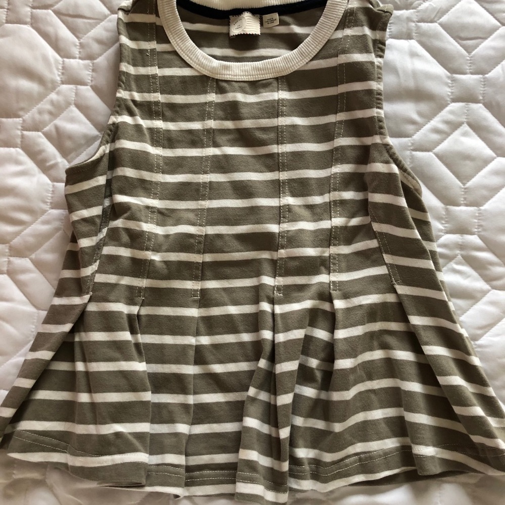 anthropologie peplum striped top